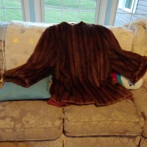 3/4 length mink coat.